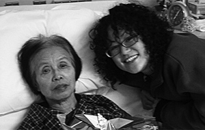 International student keiko Tamuro, here with her grandmother who survived the Hiroshima atomic bombing. (Keiko Tamuro)