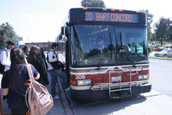 A group of DVC students board a bus headed for Concord Bart Station. ()