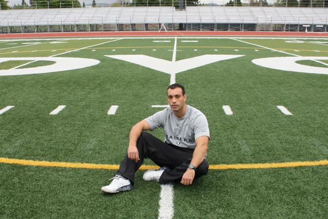 Javier Zotello, recipient of Oakland Raiders internship. (Kate Vasilyeva/The Inquirer, 2010)