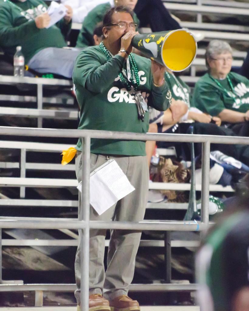 Dave Garcia had a lot to cheer about during the vikings 35-20 win against De Anza. (Stevie Chow / The Inquirer)