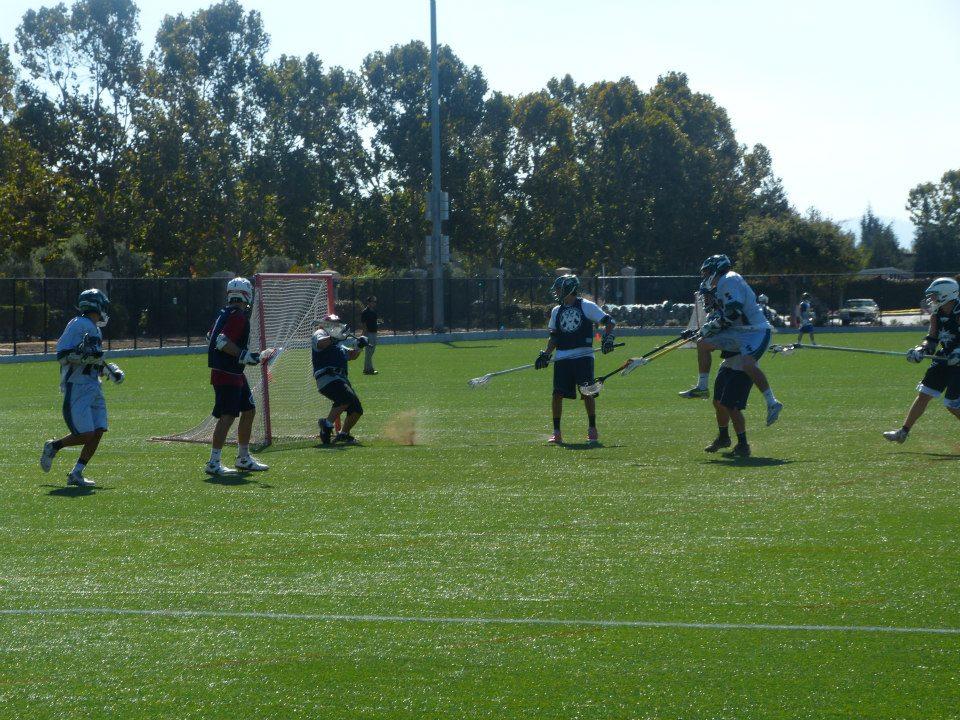 Jakob McIntyre, attackman, scores an impressive goal against St Marys College.