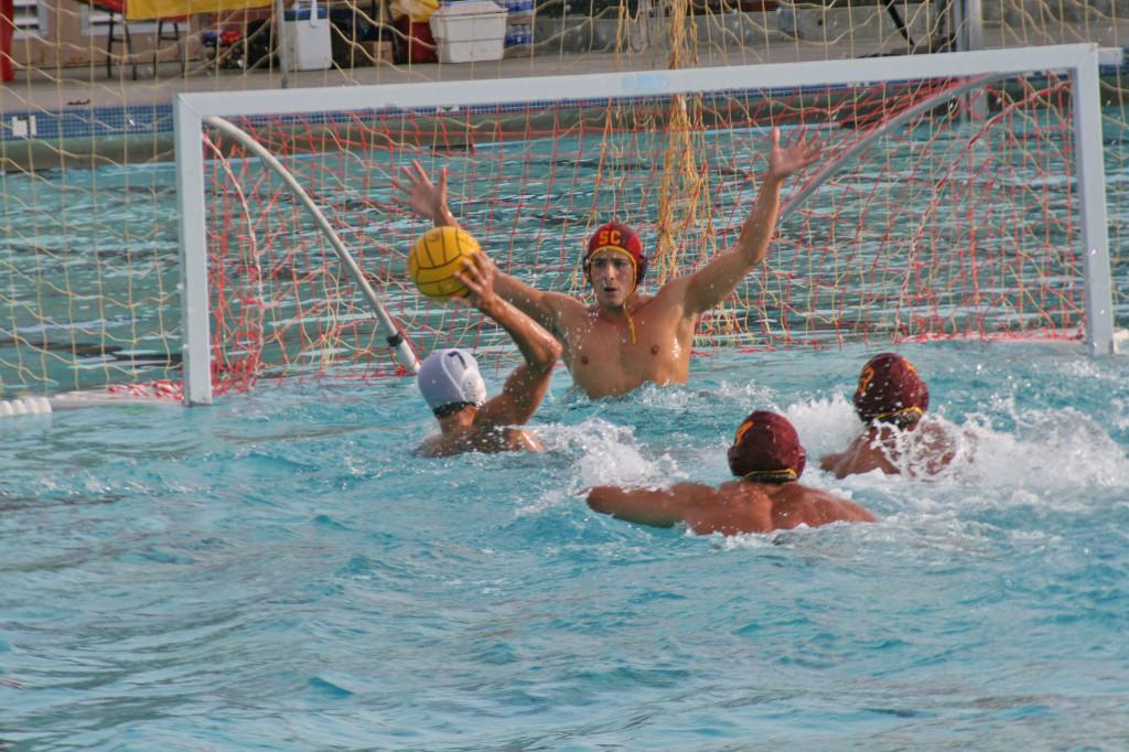 Two meter offender Jimmy Lebeau catches an outlet pass, shakes the USC goalie fora score in their matchup on Saturday, Sept. 21. (Rashad Tucker/ The Inquirer)