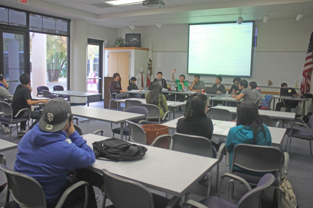 ASDVC members discuss their marketing strategy at a meeting in November.Photo credit: Julian Mark