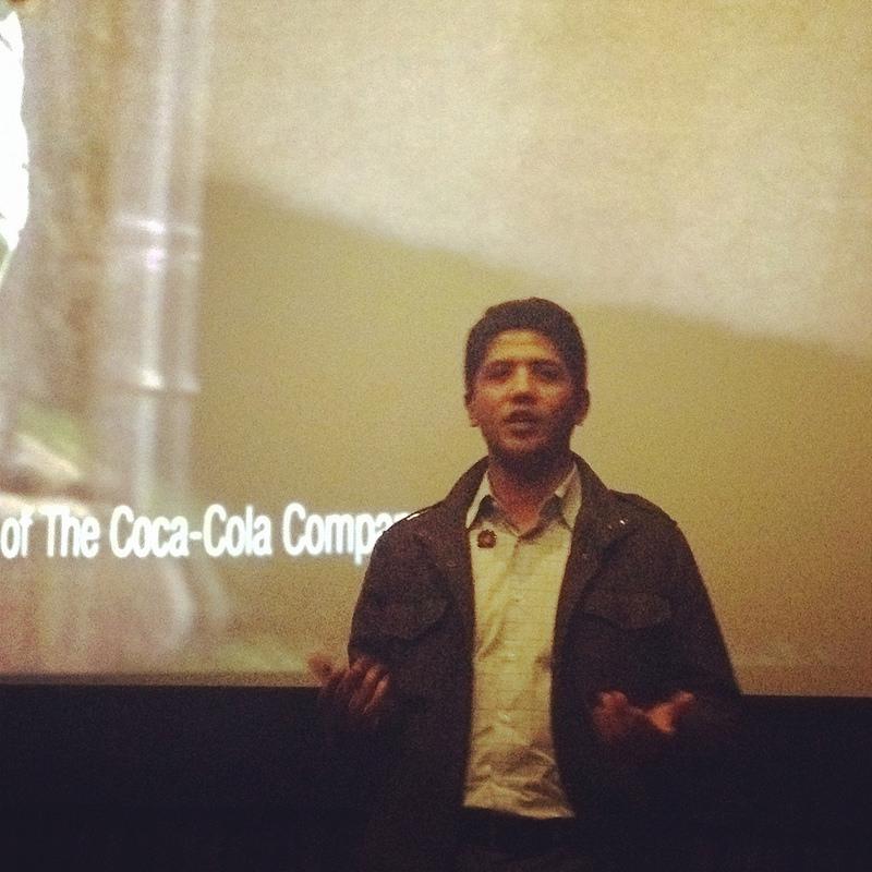 Anthony Chavez, grandson of Cesar Chavez, speaks at the JFK University special showing of the new Cesar Chavez Biopic, Cesar Chavez, on March 31, 2014. 