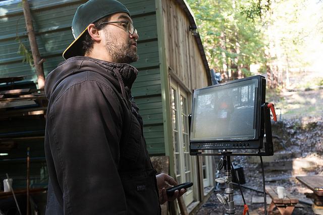Robert Richert, directing his new short on location in Mendocino, CA early January of 2014.