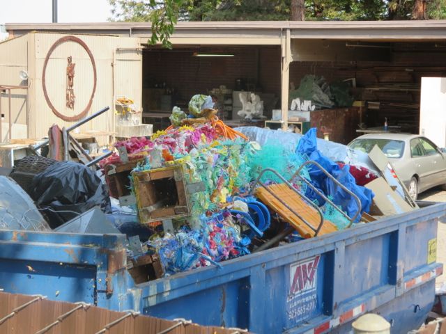 DVC+student+created+Trash+Totems+were+found+in+a+Dumpster+located+on+campus+on+Monday+Sept.+29.+