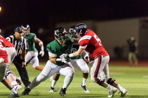 Marc Anthony Hor (78) blocks his opponent from advancing down the field during the game against Santa Rosa on Nov. 14