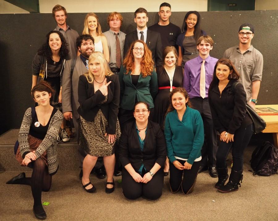 The DVC speech and debate team stops for a photo after the Fall 2014 Speech night in the PAC on Nov. 25.