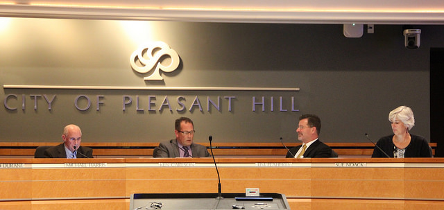 Pleasant Hill council members discuss an amendment to the marijuana ordinance, Monday evening, Oct. 19.
