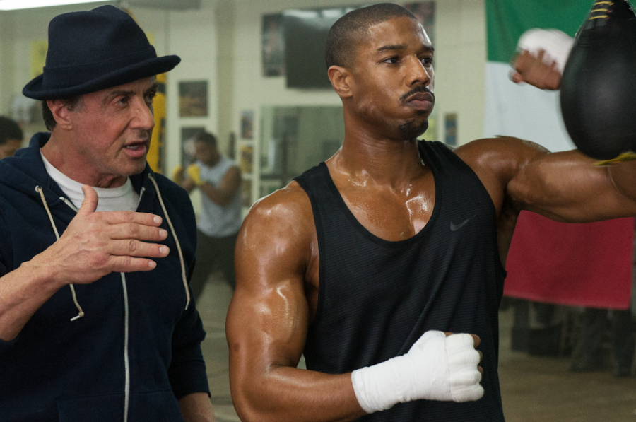 Sylvester+Stallone+as+Rocky+Balboa+%28left%29+trains+Michael+B.+Jordan+as+Adonis+Creed+%28right%29+in+the+new+film+Creed.