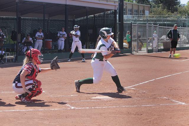 First baseman Cynthia Duenas (#13) hits a grand slam in the bottom of the third inning to put the Vikings up 4-2 in game against Santa Rosa on Friday, April 15.