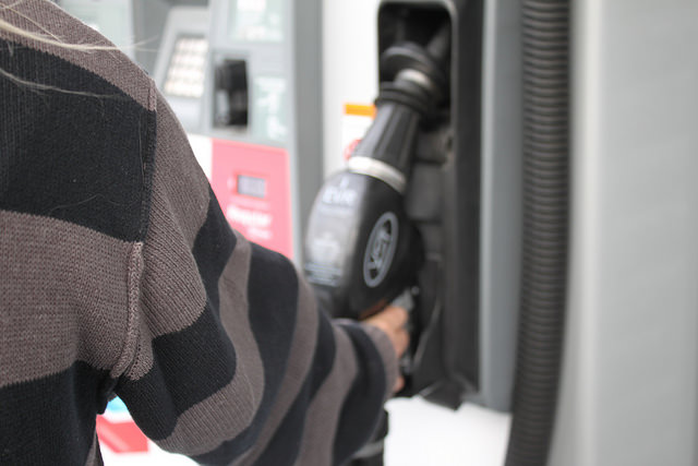 Labels on gas pumps could help spread awareness of CO2 emissions.   
