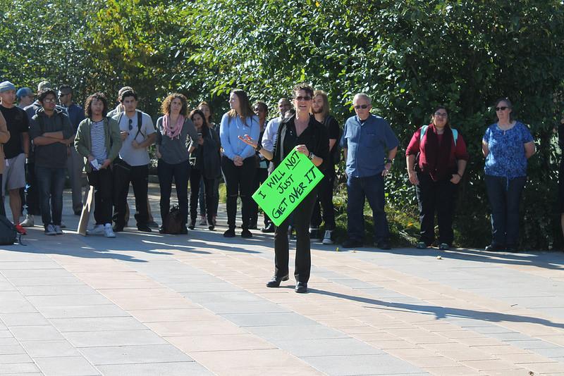 Students and faculty came together to peacefully protest in the DVC Commons on Mon. Nov. 14.