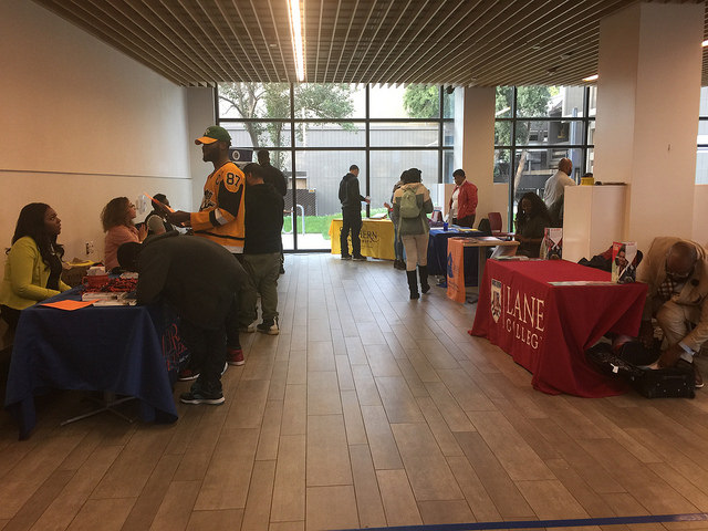 Students gather for the HBCU Fair on February 15, 2017.