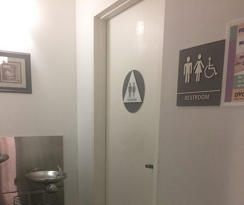 All gender bathroom in the DVC Bookstore (taken by Courtney Donahoe)