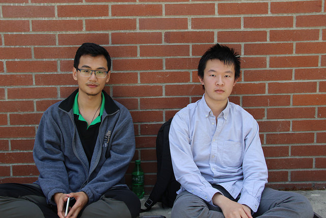 Zi Ping Ye, left, and Dun Wong, say its fine to be an international student in the U.S. right now.
