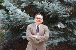 Tim Farley, winner of the 2017 Edwin Crawford Award for Innovation, at Saint Mary's College. (Nov. 15, 2017)