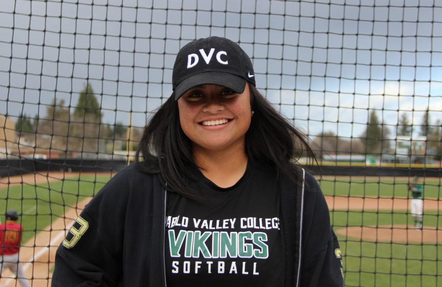 Sita Manoa before a softball practice at Diablo Valley College on Feb. 22, 2018.