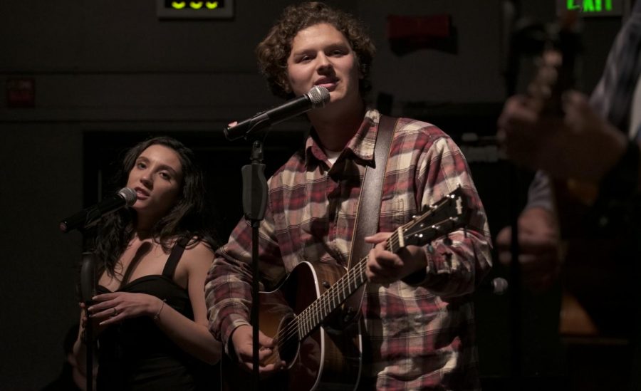 Two DVC students sing Forged by Fire, honoring those who have lost something or someone in the California fires. 