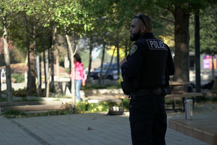 Officers from across the district were called to the Diablo Valley College campus on Thursday, December 13 in response to a graffiti threat.