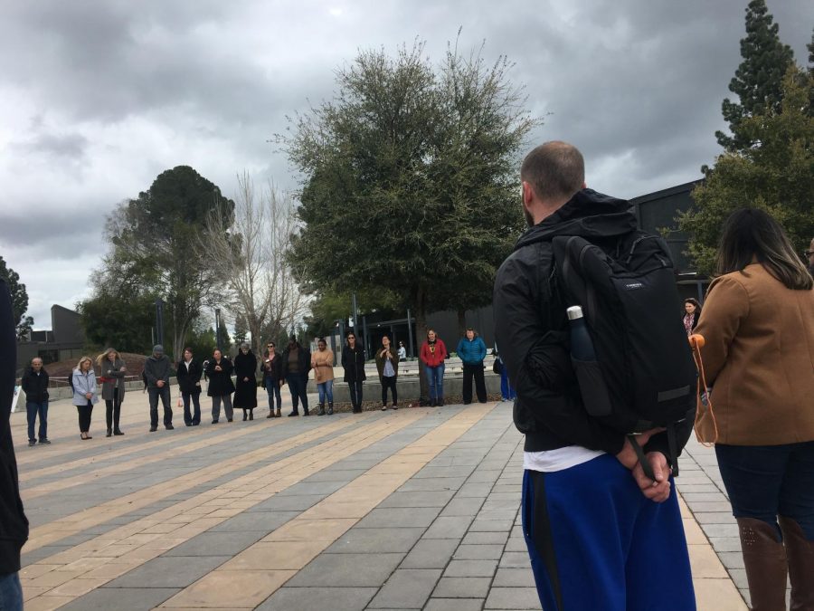 Faculty members and students gathered at the solidarity against hate event held on March 27. (Emma Hall/The Inquirer).