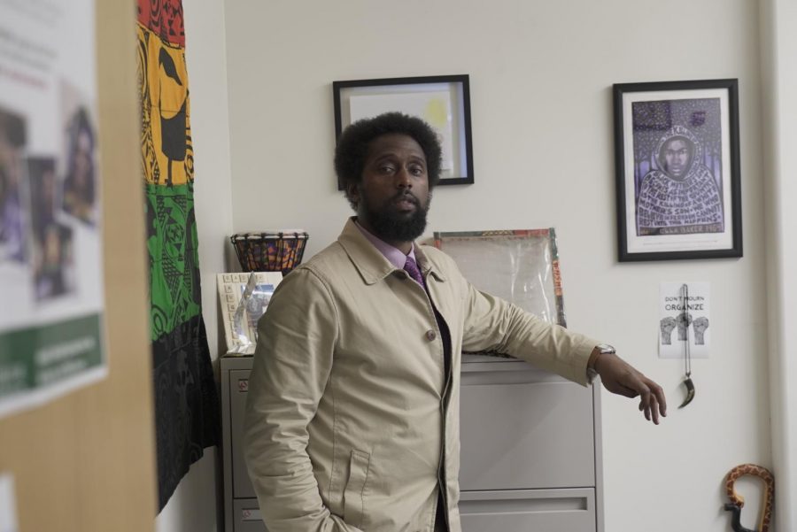 Professor Eric Handy in his counseling office. 
(Ethan Anderson/The Inquirer)
