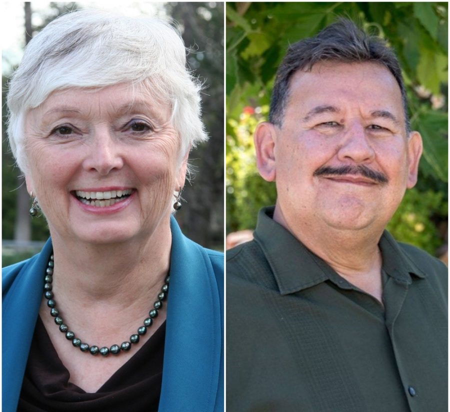 Recently elected Trustees Judy Walters and Fernando Sandoval.