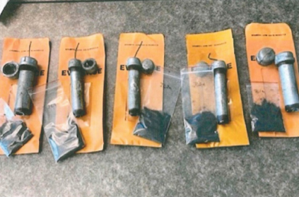 Photo of the 5 pipe bombs, the FBI seized from Ian Rogers found on page 7 of Rogers' criminal complaint