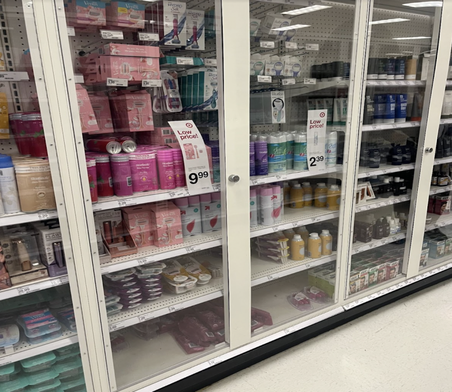 A Target in Pleasant Hill has locked up aisles in an attempt to prevent products from being stolen. Photo by Alexandros Silva.