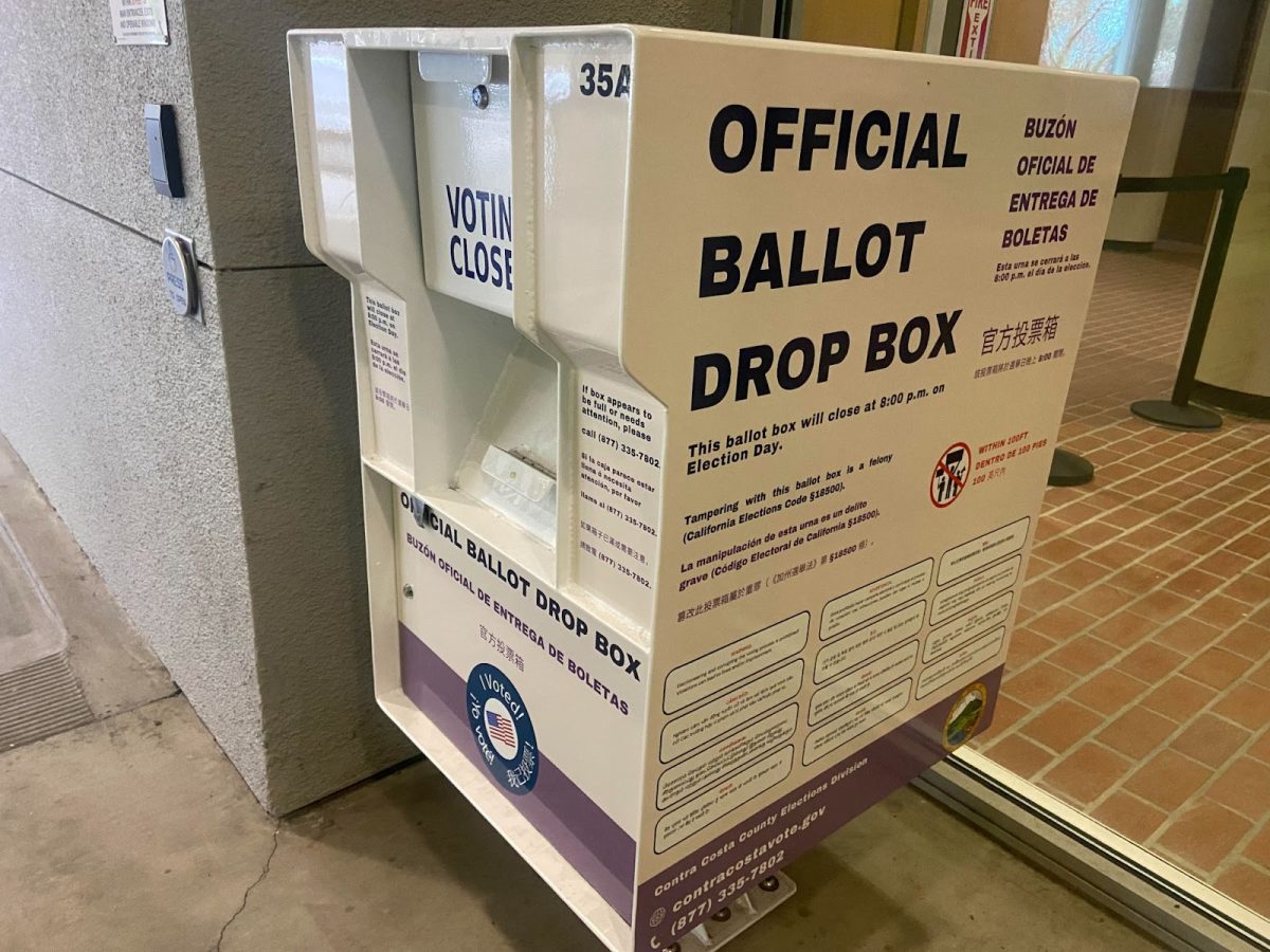 Ballot drop box at Walnut Creek City Hall.